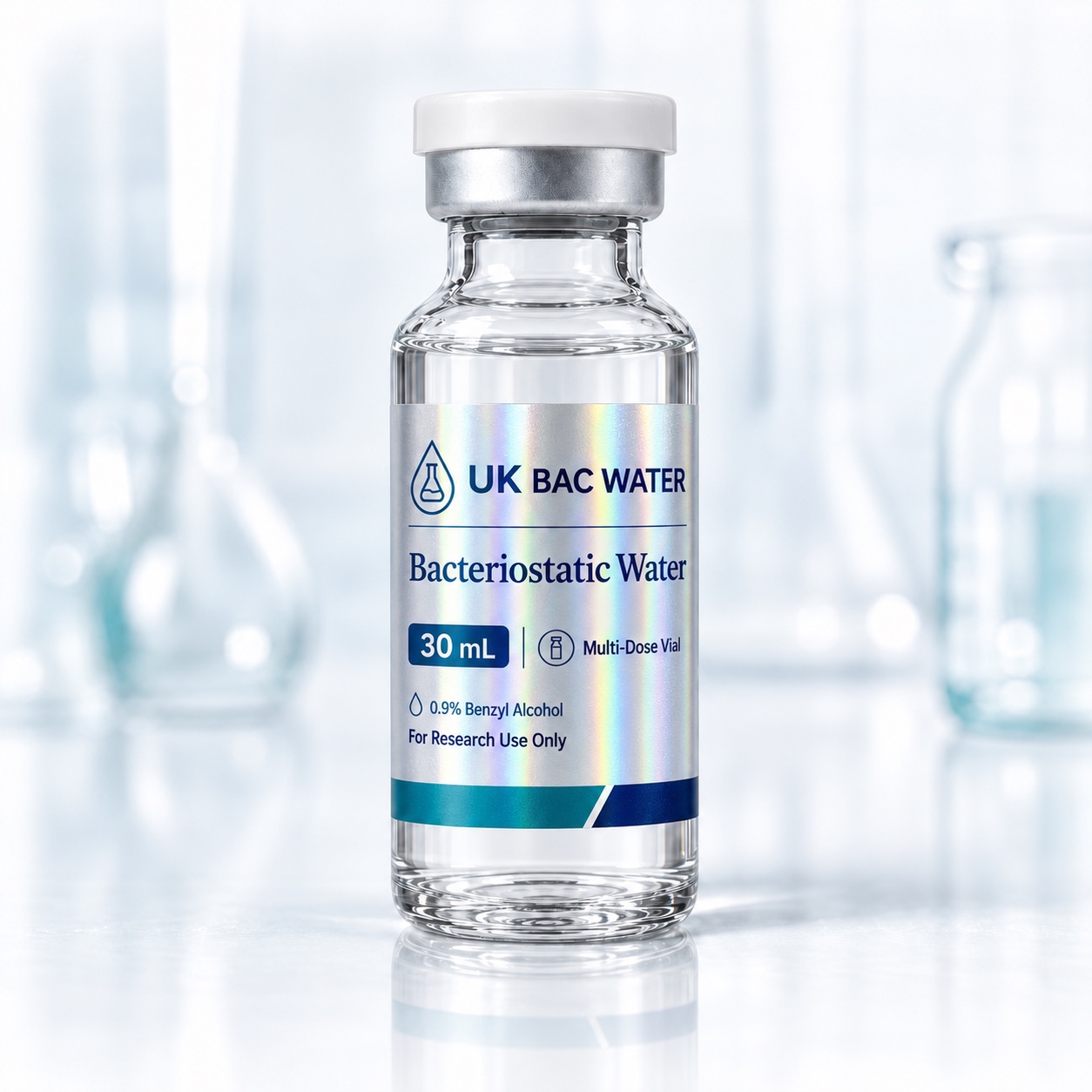 UK BAC WATER sterile bacteriostatic water 30 mL multi-dose vial
